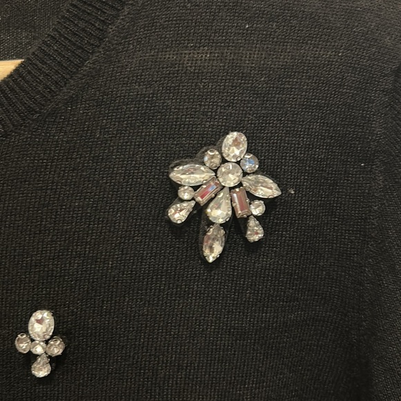 ZARA Black Embellished Crew Neck Sweater - Picture 5 of 6